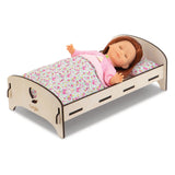 Corolle Wood Doll Bed Blomster