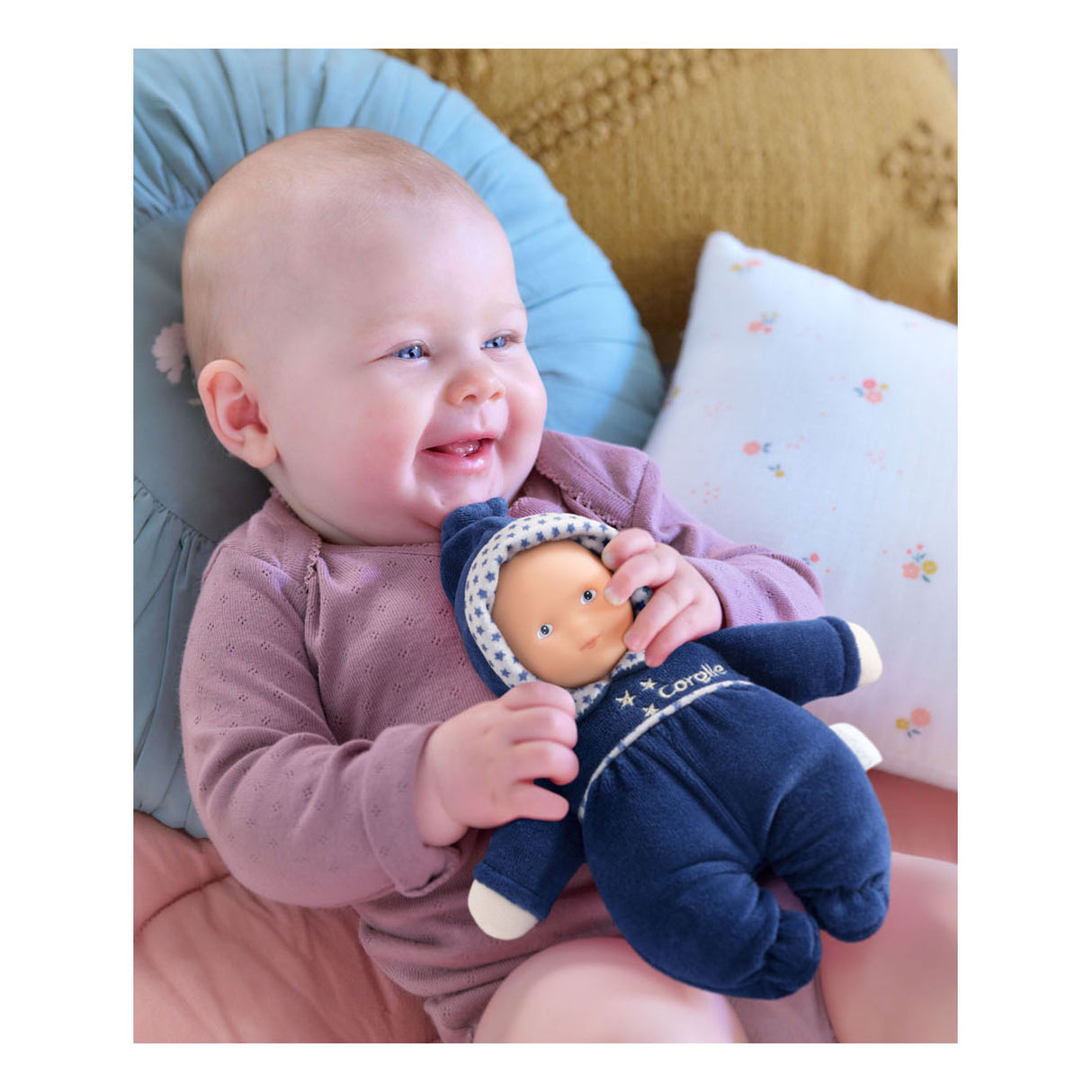 Corolle mon doudou babidoux marineblaue Sternenträume-Babypuppe, 20 cm