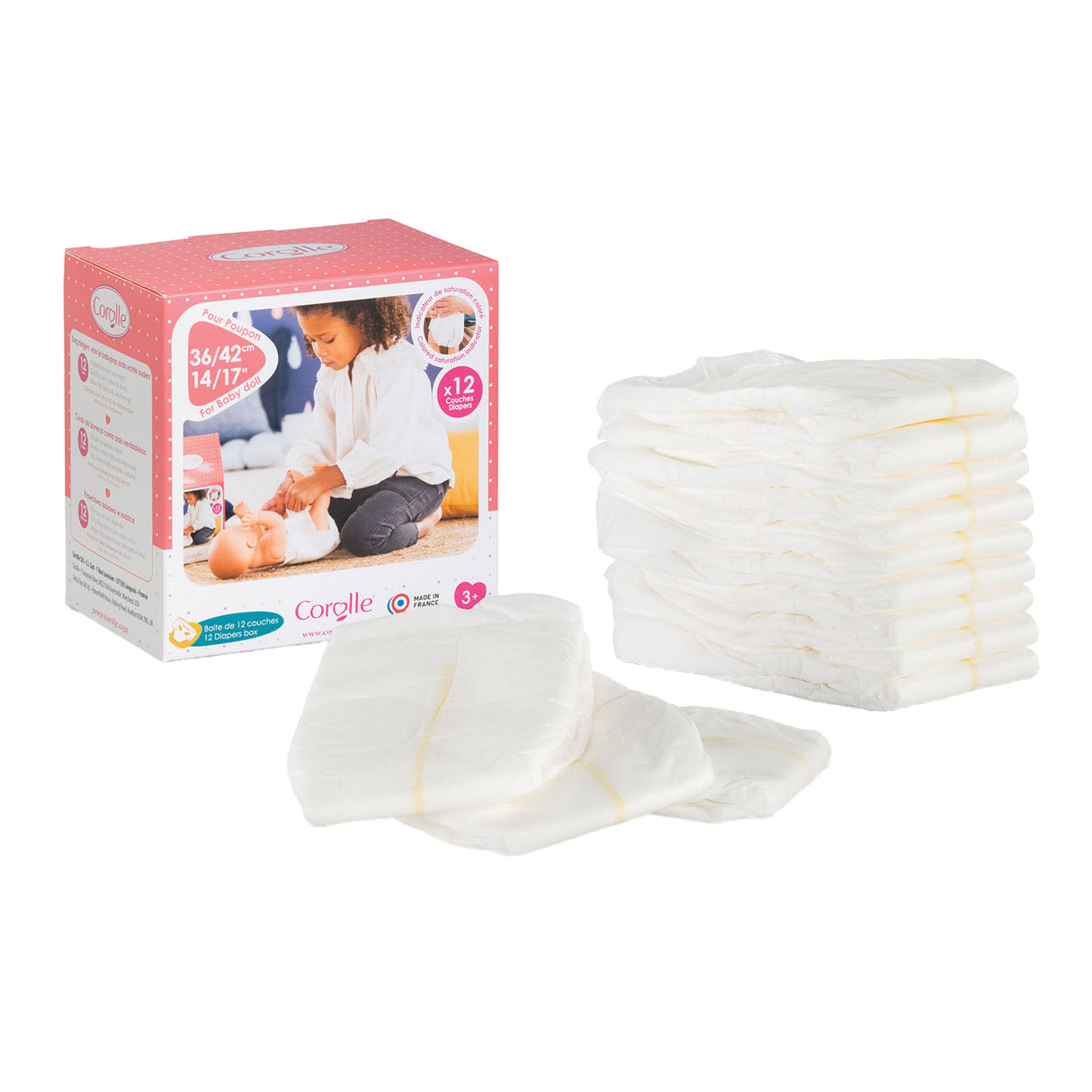 Corolle Mon Grand Poupon Diapers, 12st.