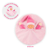 Corolle Kuscheltuch rosa - Tidoudou Babytuch 17cm für Babys.