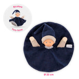 Corolle tidoudou – marineblaues Kuscheltuch, 17 cm