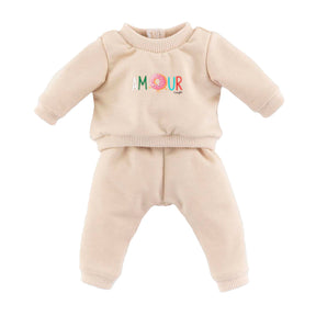 Corolle Puppen-Trainingsanzug beige für Babypuppe 30 cm mit Klettverschluss.