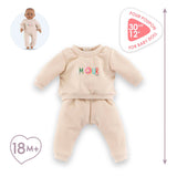 Beigefarbener Trainingsanzug von Corolle für Babypuppe, 30 cm