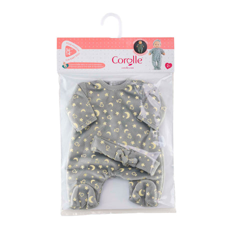 Corolle-Puppenpyjama glitzert im Dunkeln und Stirnband, 36 cm