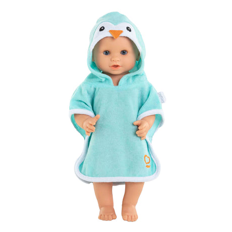 Corolle Badeumhang Babypuppe Pinguin 36cm - Puppenzubehör blau.