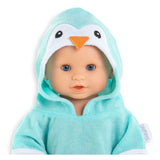 Corolle Badeumhang Babypuppe Pinguin 36cm - Puppenzubehör blau.