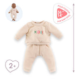 Beigefarbener Trainingsanzug von Corolle für Babypuppe, 36 cm