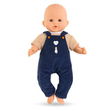 Corolle-T-Shirt und marineblauer Overall, 36 cm