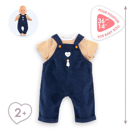 Corolle-T-Shirt und marineblauer Overall, 36 cm