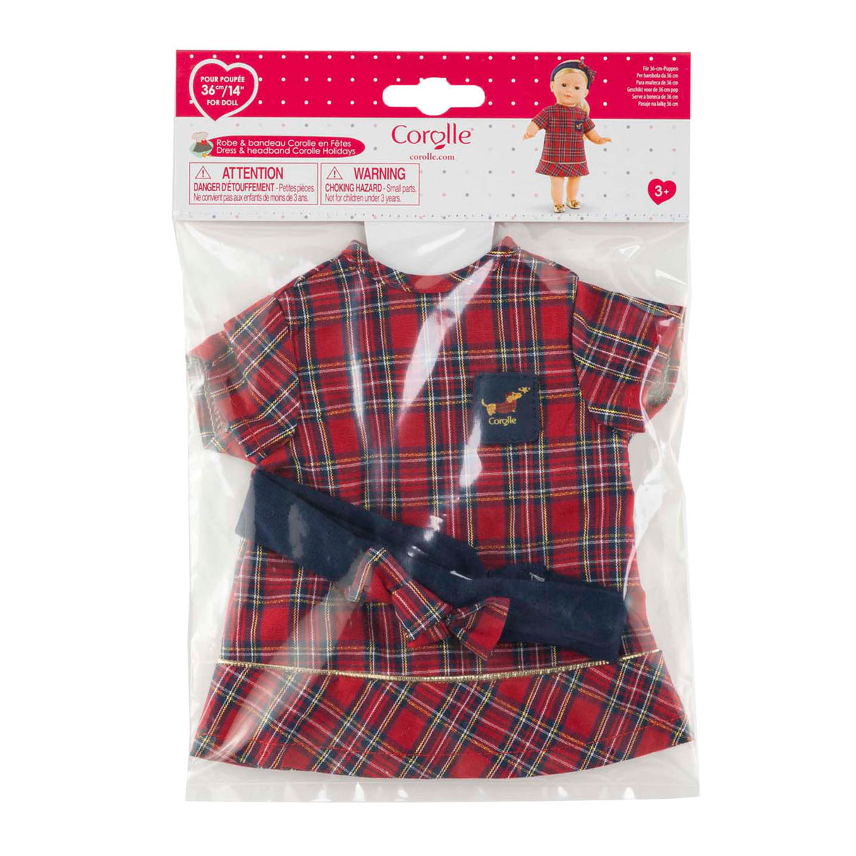 Corolle Feiertagskleid und Stirnband für Babypuppe, 36 cm