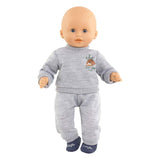 Corolle grijs joggingpak kleine ontdekker - 30cm
