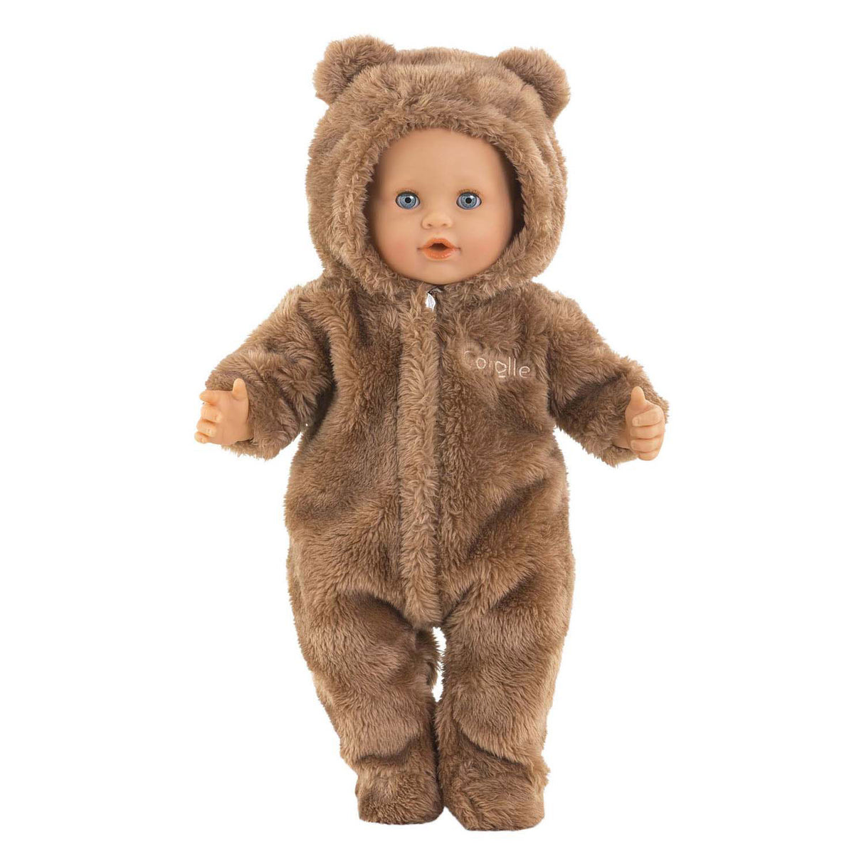 Corolle poppenkostuum bruin berenpakje 36cm zachte onesie.