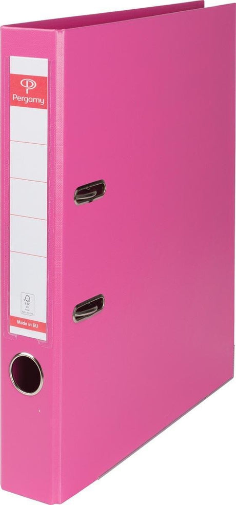 Pergamie-Ordner A4 aus PP und Papier, Rücken 5 cm – rosa