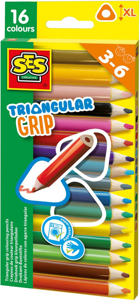 Ses Creative Ses Triangle Grip Buntstifte, 16 Stk.
