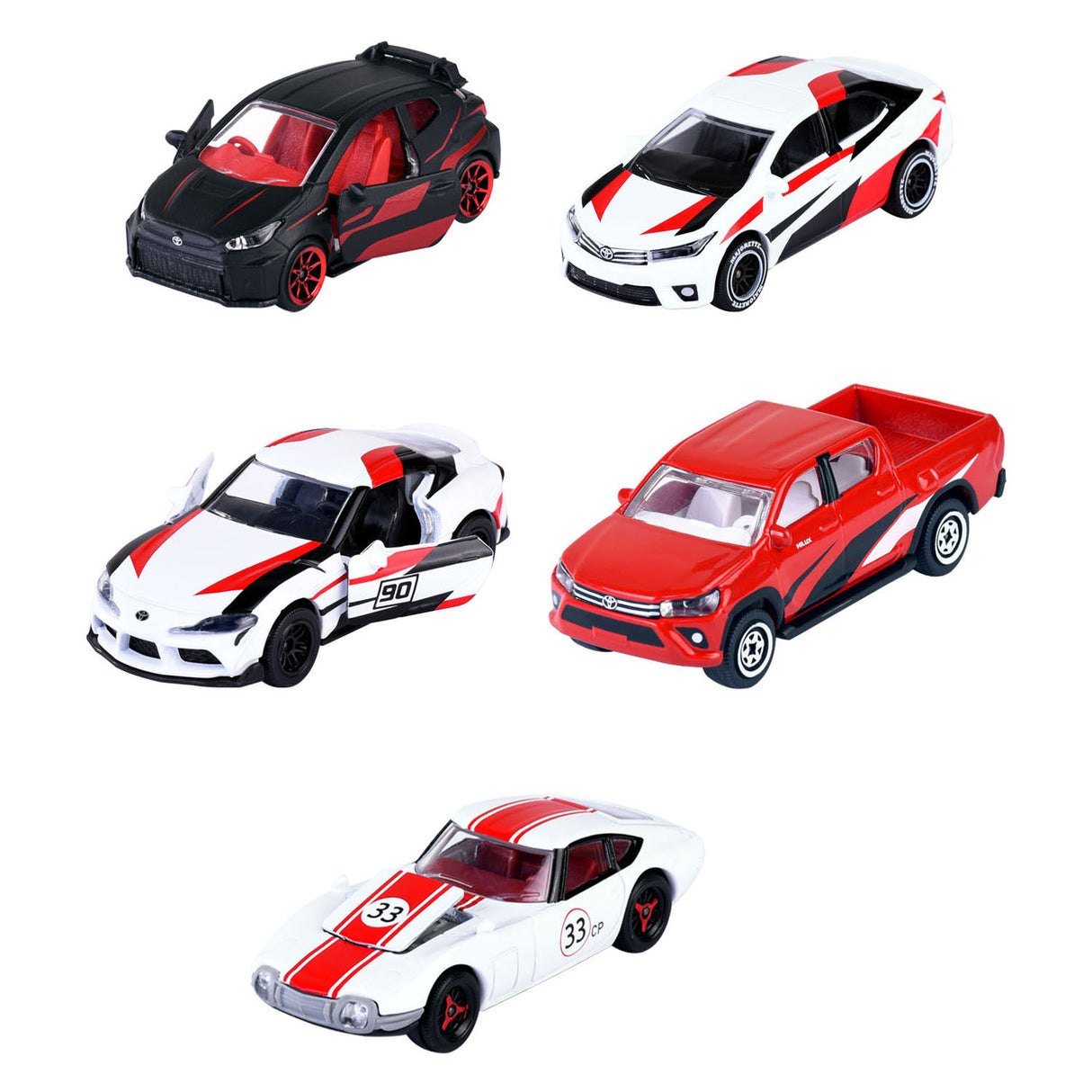 Majorette Toyota Dis-Cast Cars Cars Gift Pack, 5.