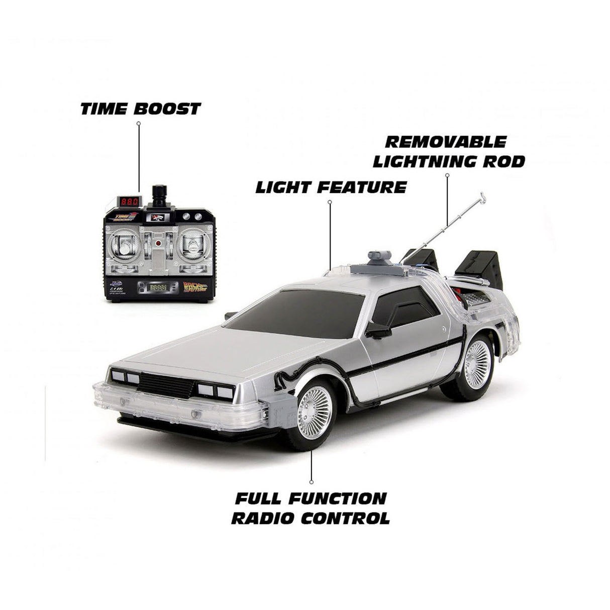 Jada Toys JADA Steerable Auto Back To The Future RC Time Machine 1:16