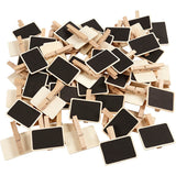 Creativ Company Tafel mit Wäscheklammern, Größe 6,8x4,7 cm, 100 Stück 1 Box
