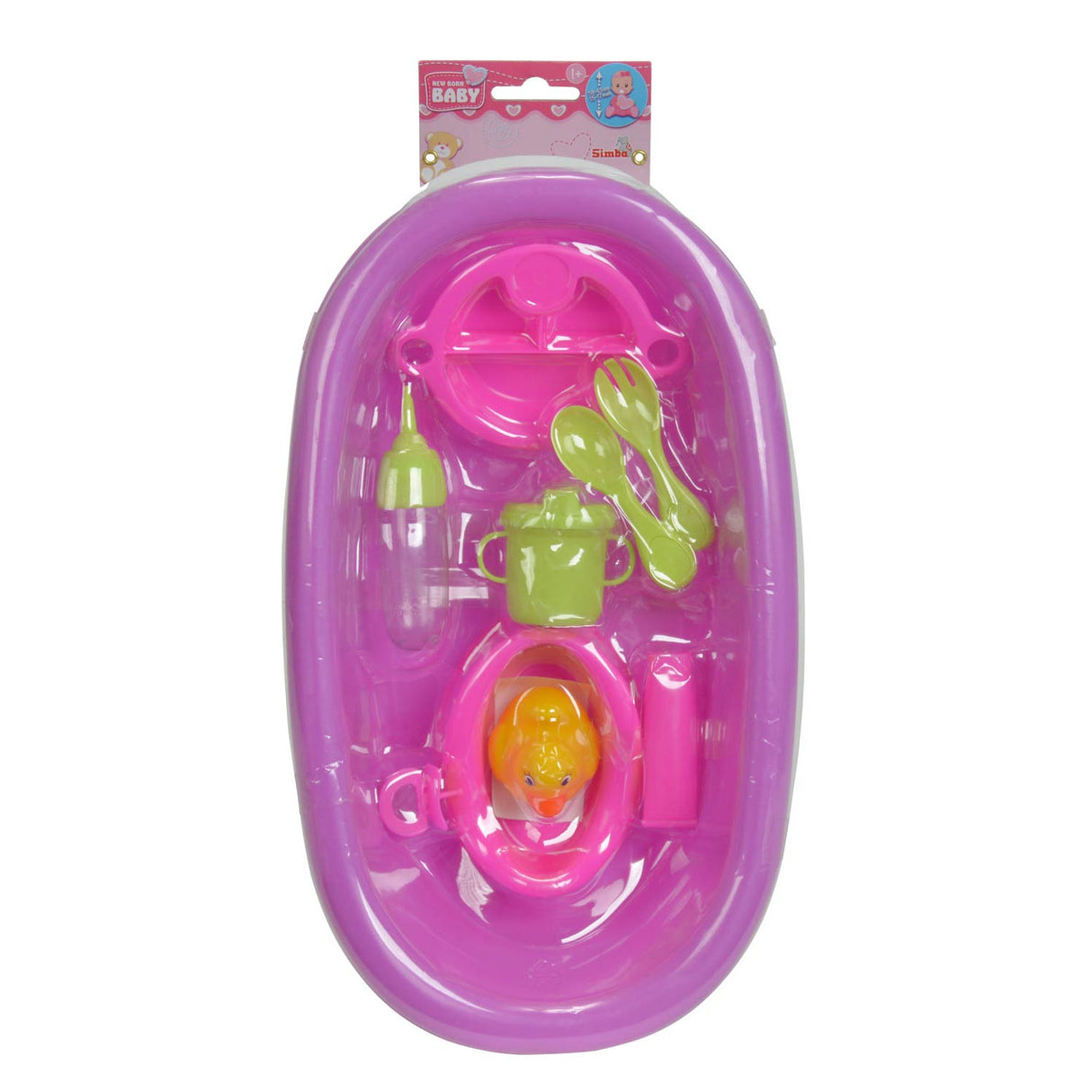 Badewanne für neugeborene Babypuppen mit Zubehör