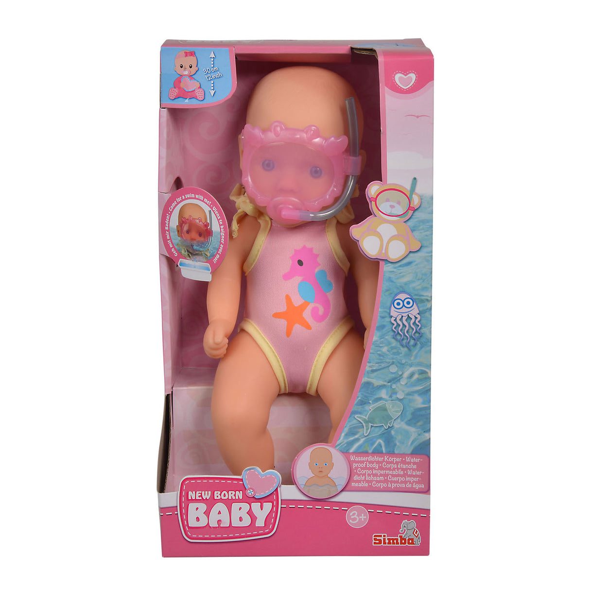 Neugeborenes Baby Badpop