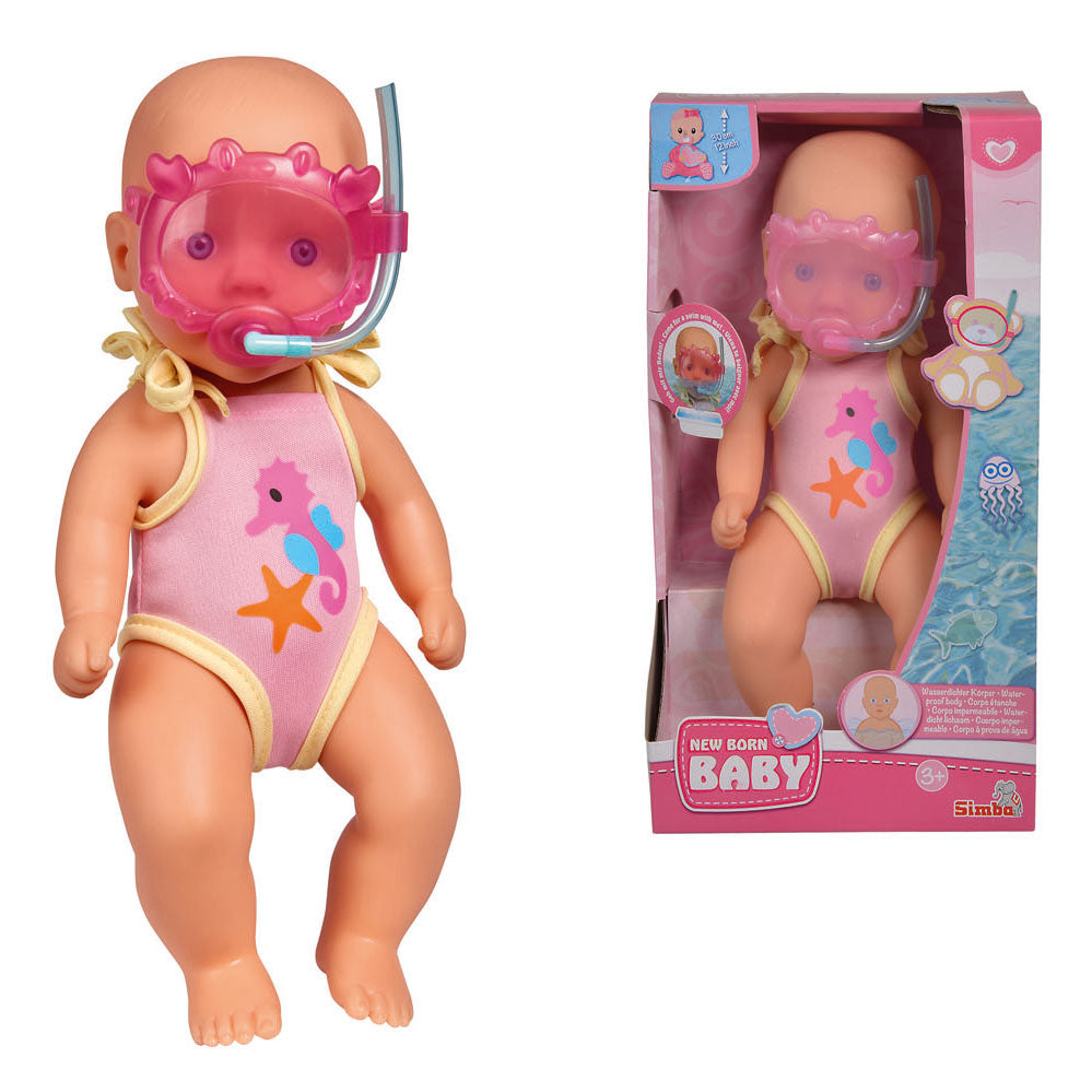 Neugeborenes Baby Badpop