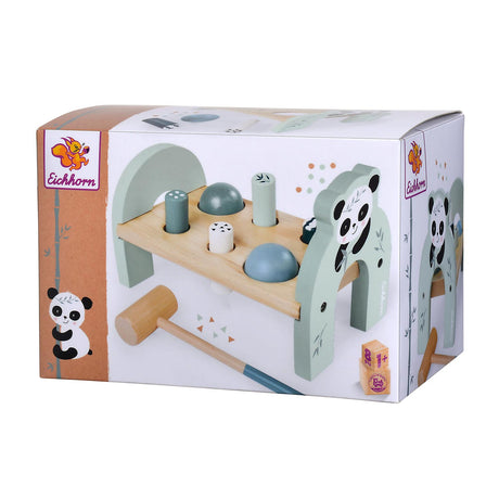 Eichhorn Holzspielzeug Hammerbank Panda – pädagogisch wertvolles Kinderspielzeug.