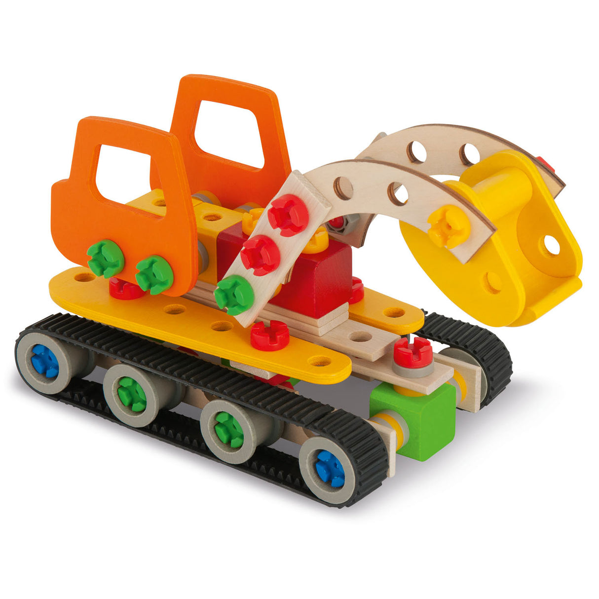 Eichhorn Konstruktor Raupenbagger Konstruktionsspielzeug 170-teilig FSC-Holz.