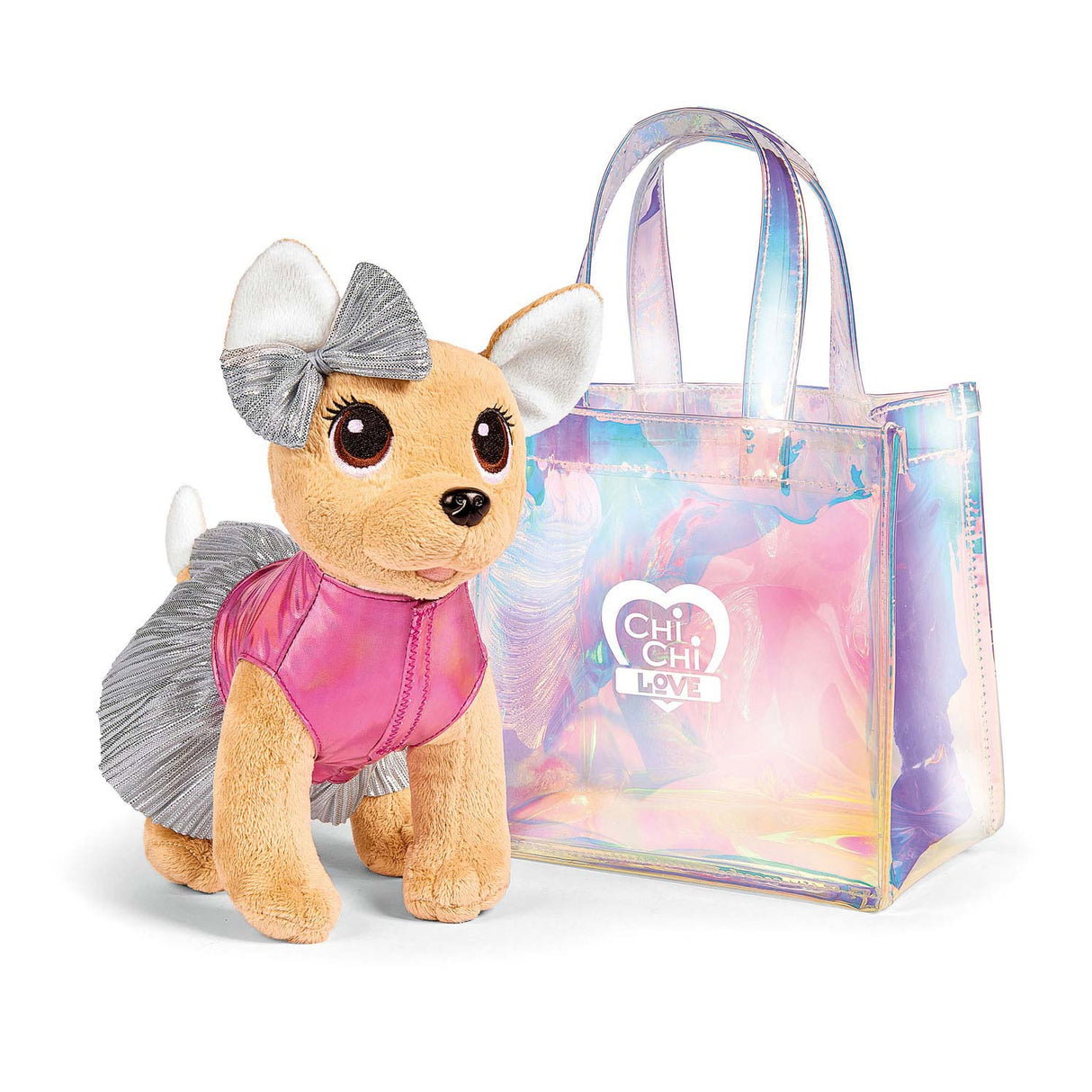 Simba Chi Chi Love Shimmer Cuddle Dog in borsa