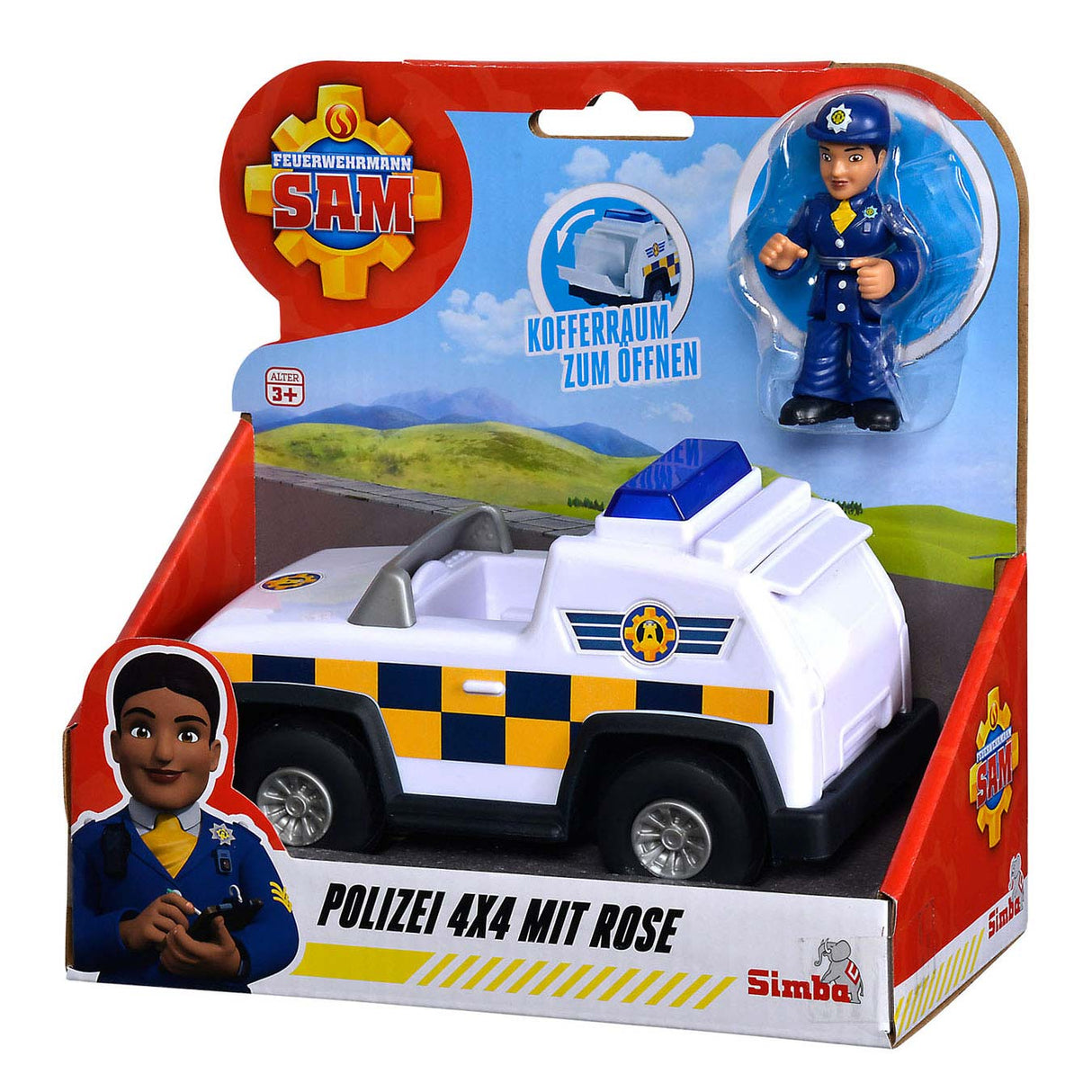 Simba Police 4x4 Jeep med lekfigur