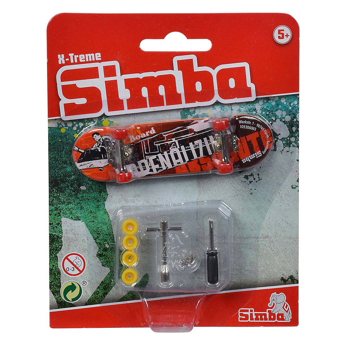 Simba Finger Skateboard X-Treme Color med tilbehør