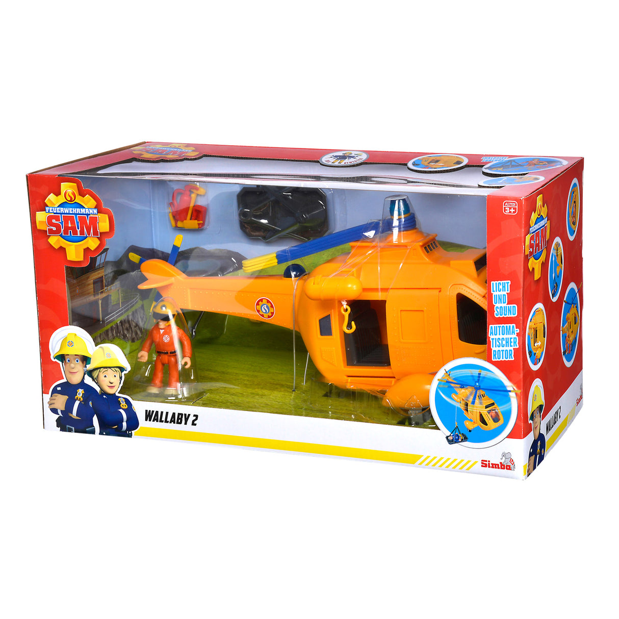 Simba Feuerwehrmann Sam Wallaby 2 Hubschrauber-Mef-Figur