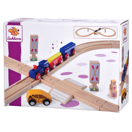 Eichhorn Bahngleis 8-Figuren-Spielset, 27-teilig.
