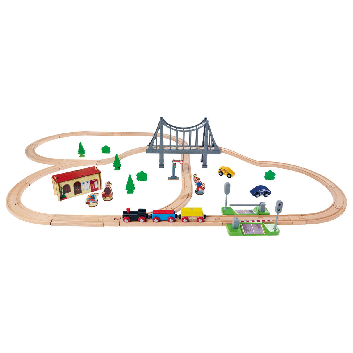 Eichhorn Train Track med Bridge Play Set, 55dlg.