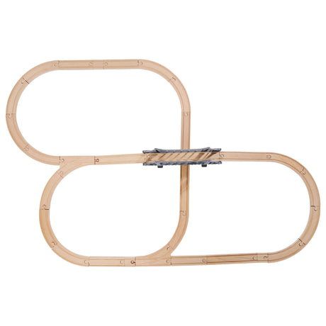 Eichhorn Bahngleis mit Brücke Spielset, 55-teilig.
