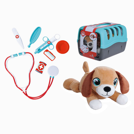Simba Tierarzt-Spielset mit Plüschhund – Spielzeugset für Kinder.
