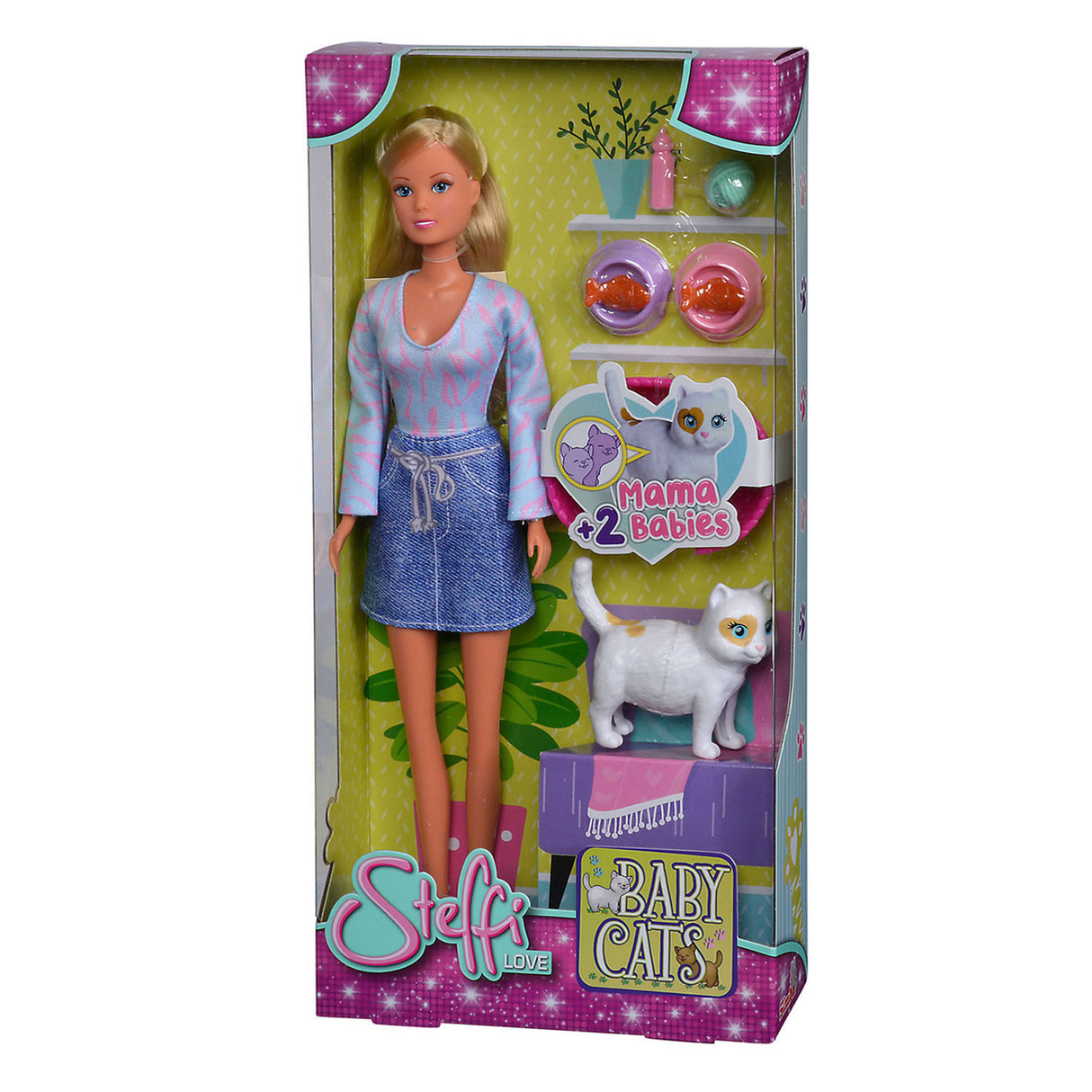 Steffi Love Fashion Doll med kattungar