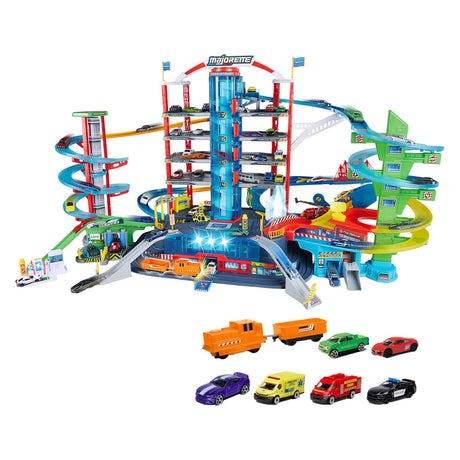 Majorette super city garage - met 6 voertuigen