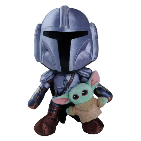 Simba star wars mandalorian met mini grogu pluche knuffel - 25cm
