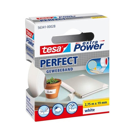 Tesa Extra Power Perfect Klebeband – weiß – 19 mm x 2,75 m