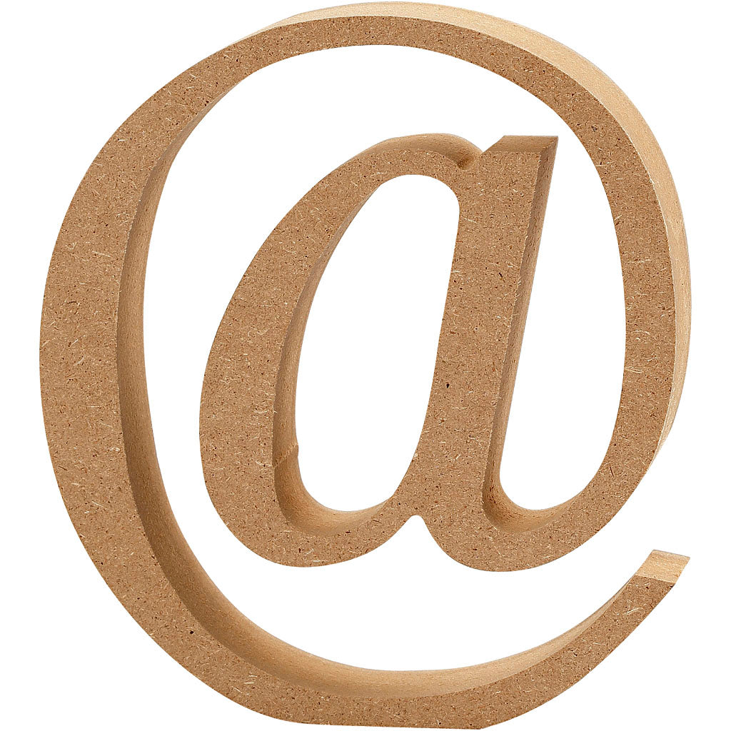 Creativ Firmensymbol aus MDF, @, H: 8 cm, Stärke 1,5 cm, 1 Stück