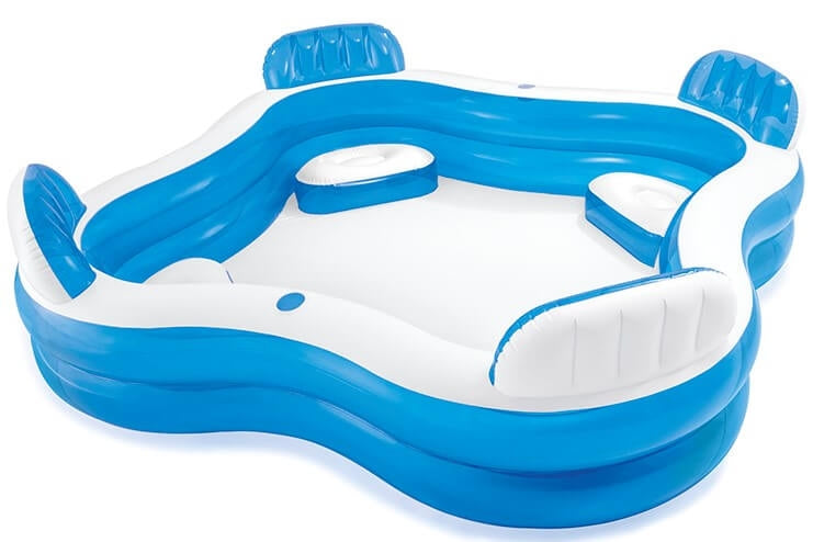 Intex inflatable swimming pool with inflatable chairs