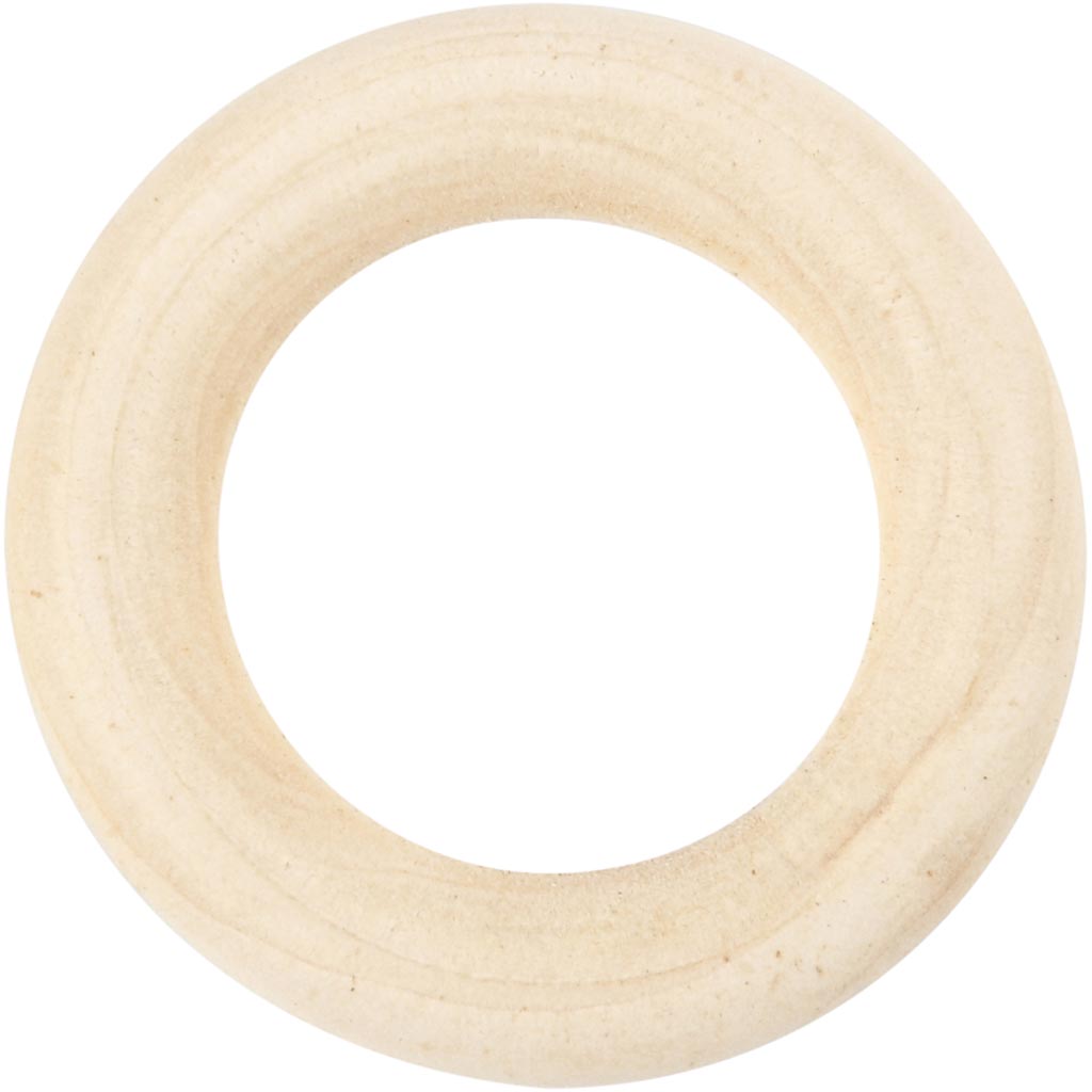 Creativ Company Ring Holz, D 35 mm, 8 Stück, 1 Box