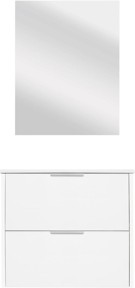 Differnz bolo badkamermeubelset 61x50x46cm fsc mfc board wit keramiek wit hoogglans
