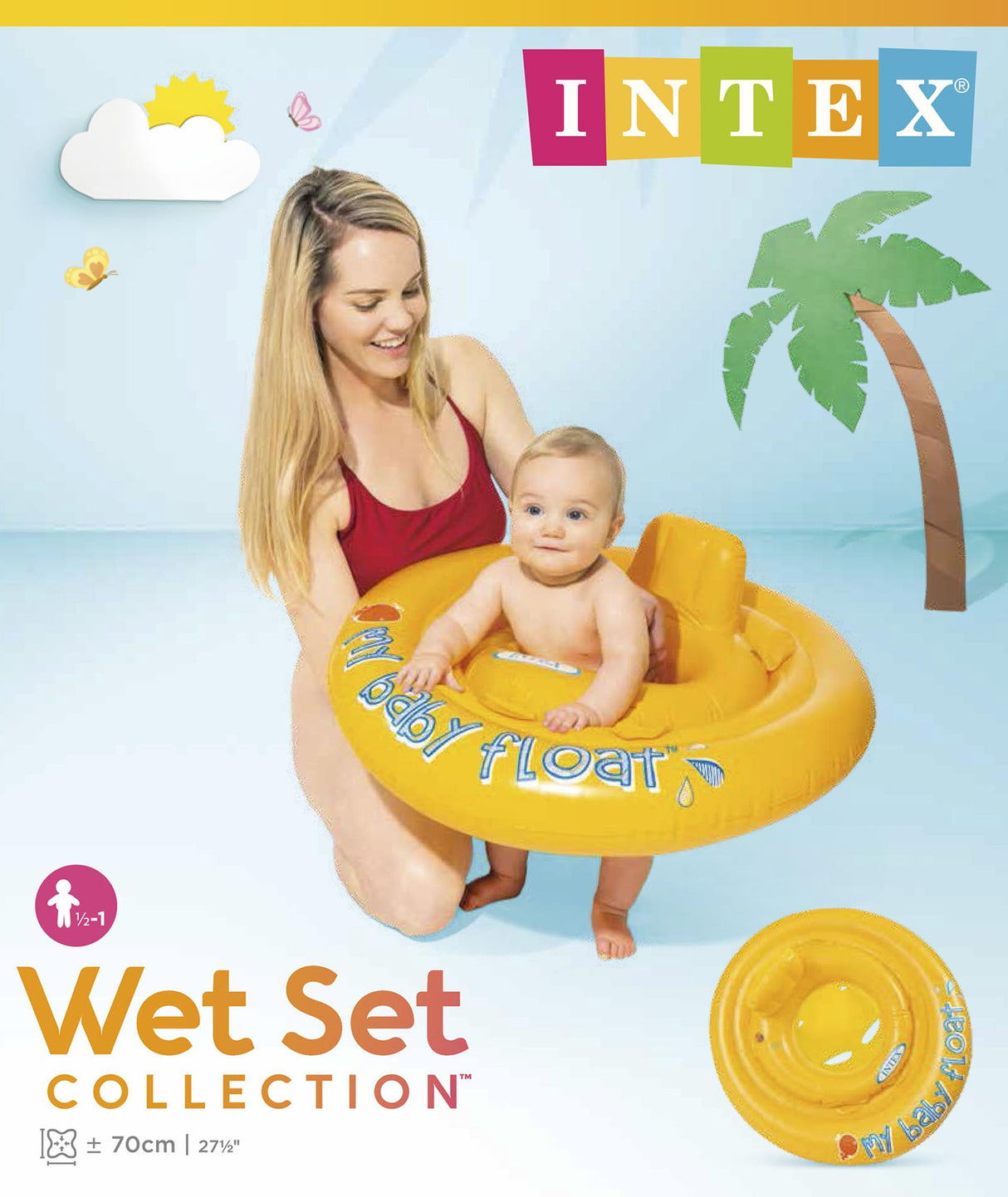 Baby -Schwimmband mit Sitz Ø 70 cm