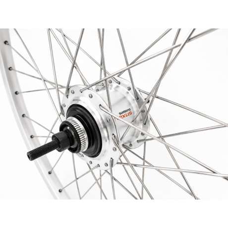 Shimano achterwiel 28 inch zac2000 - nexus 7 - schijfrem - zilver