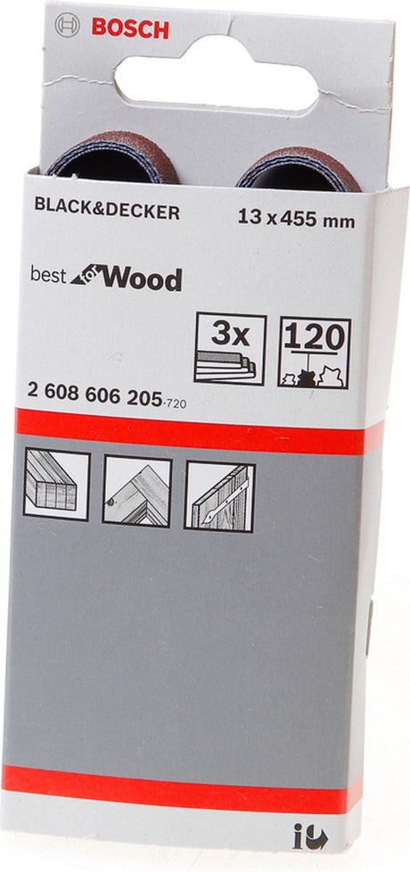 Bosch 3 Reifen 13x457 bestes Holz+Lack, 120