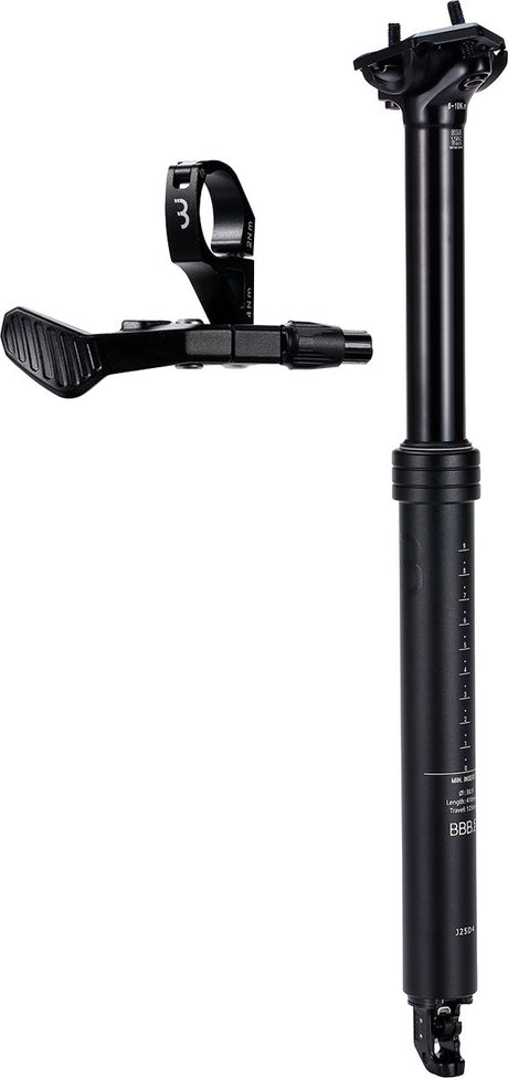 Bbb cycling liftpost verstelbare zadelpen dropper post ø30.9 mm - zadelpen met afstandsbedieningshendel - 410 mm - gecertificeerd voor: ebike, mtb racefiets - bsp-51