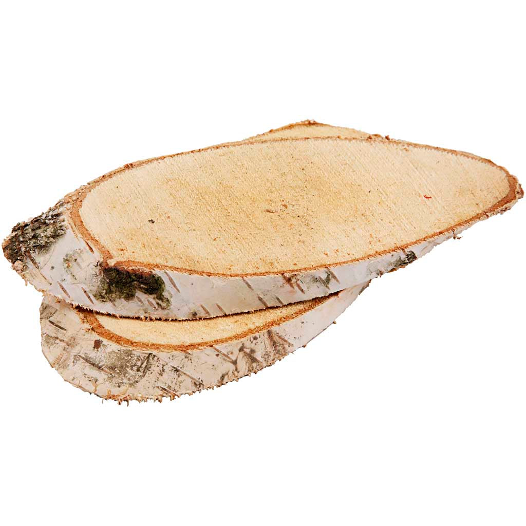 Creativ Company Holzscheiben, Stärke 15 mm, ca. 9x15 cm, 7 Stück 1 Karton