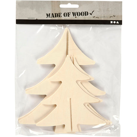 Die Firma Creativ dekoriert Ihre 3D-Weihnachtsbäume aus Holz, 2 Stück.