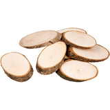 Creativ Company Holzscheibe mit Rinde, Größe 7,5 x 4,5 cm, Stärke 8 mm, 20 Stück 1 Box