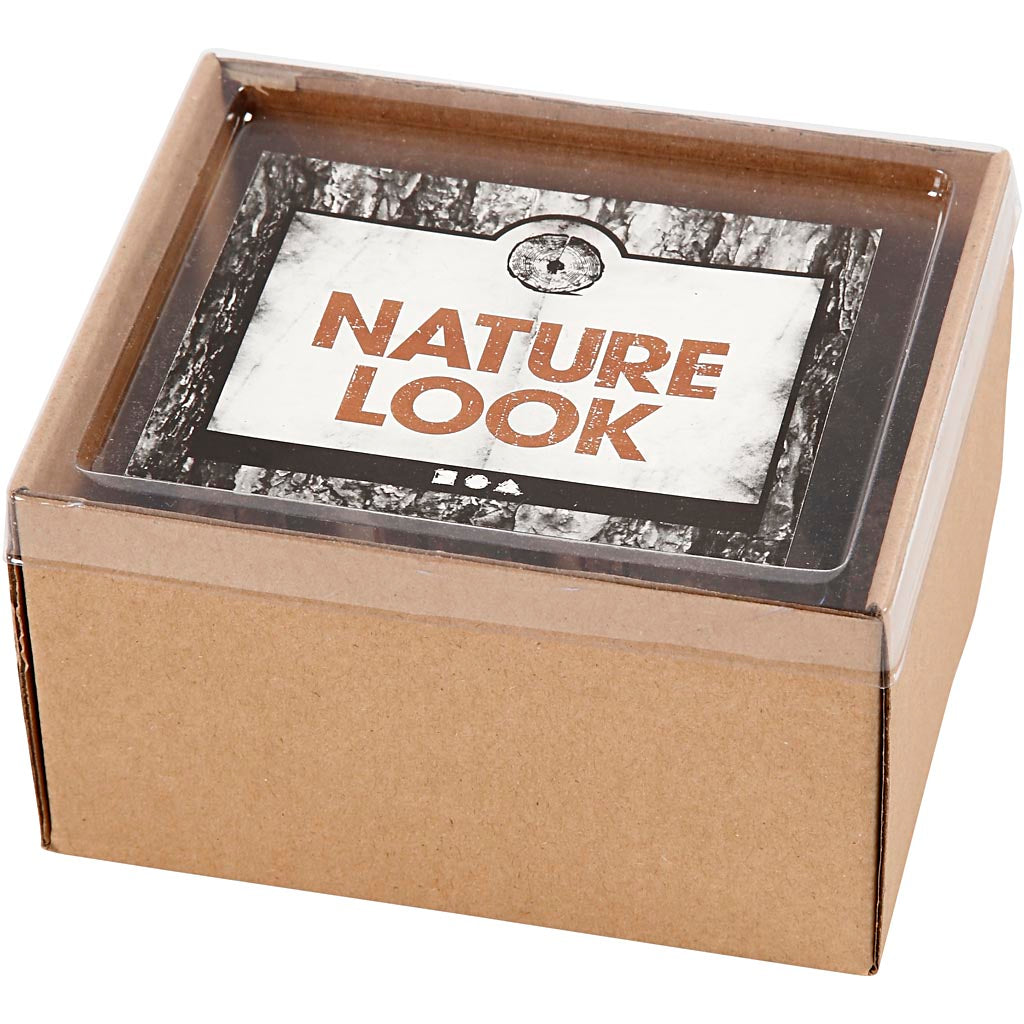 Creativ Company Holzscheibe mit Rinde, Größe 7,5 x 4,5 cm, Stärke 8 mm, 20 Stück 1 Box